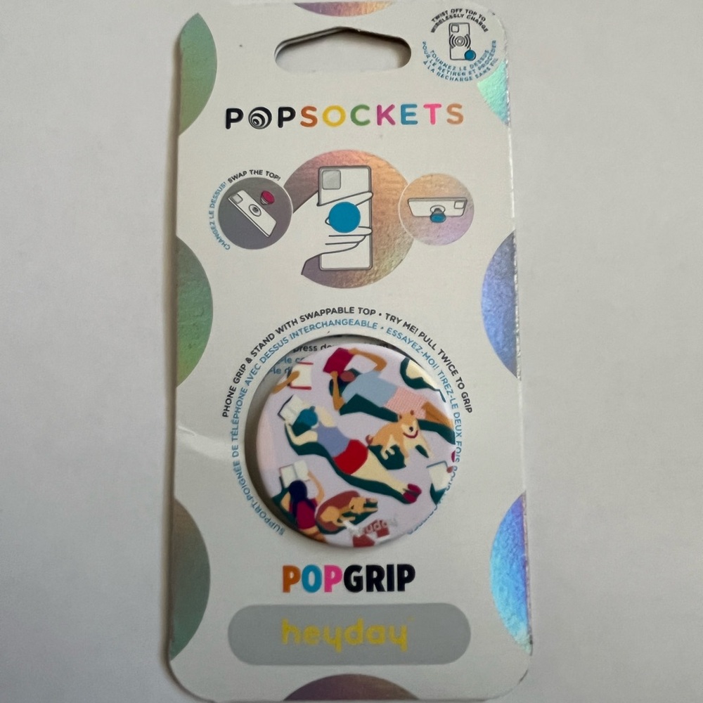 Heyday PopSockets PopGrip with Colorful Design Book
Club